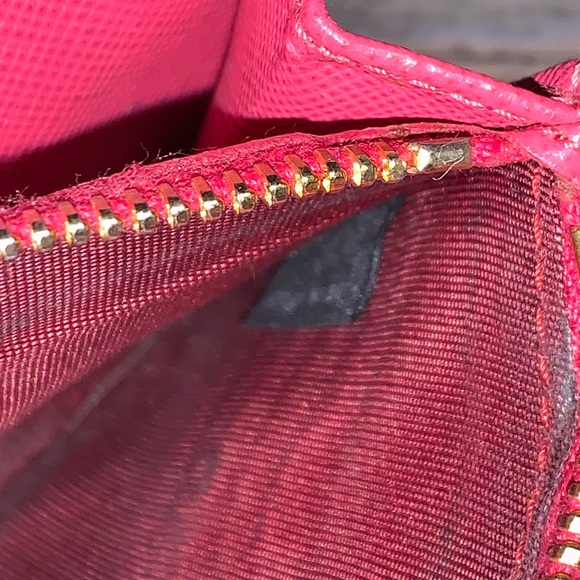 PRADA Saffino leather long wallet. Pink bow π - Picture 8 of 9